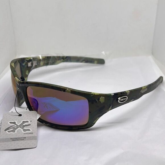 X-Loop Camouflage Mirrored Mens Sunglasses - Picture 1 of 3
